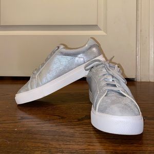 silver sneakers